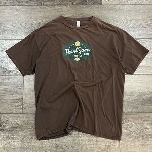 Vintage 2010s Pearl Jam Seattle 2013 Tour Graphic Tee Brown Mens XL